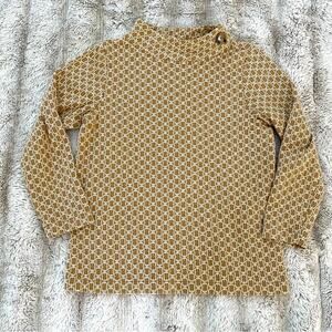 Ann Taylor Carmel Textured‎ Chain Link Mock Neck Sweater